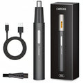 Electric nose hair trimmer for men – premium metal alloy front view