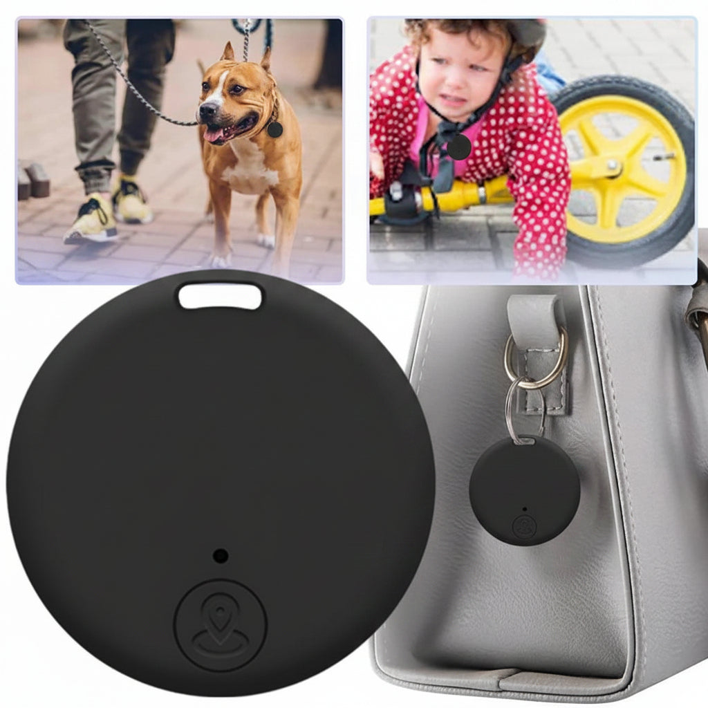 GPS tracker attached to a keychain – lifestyle shot