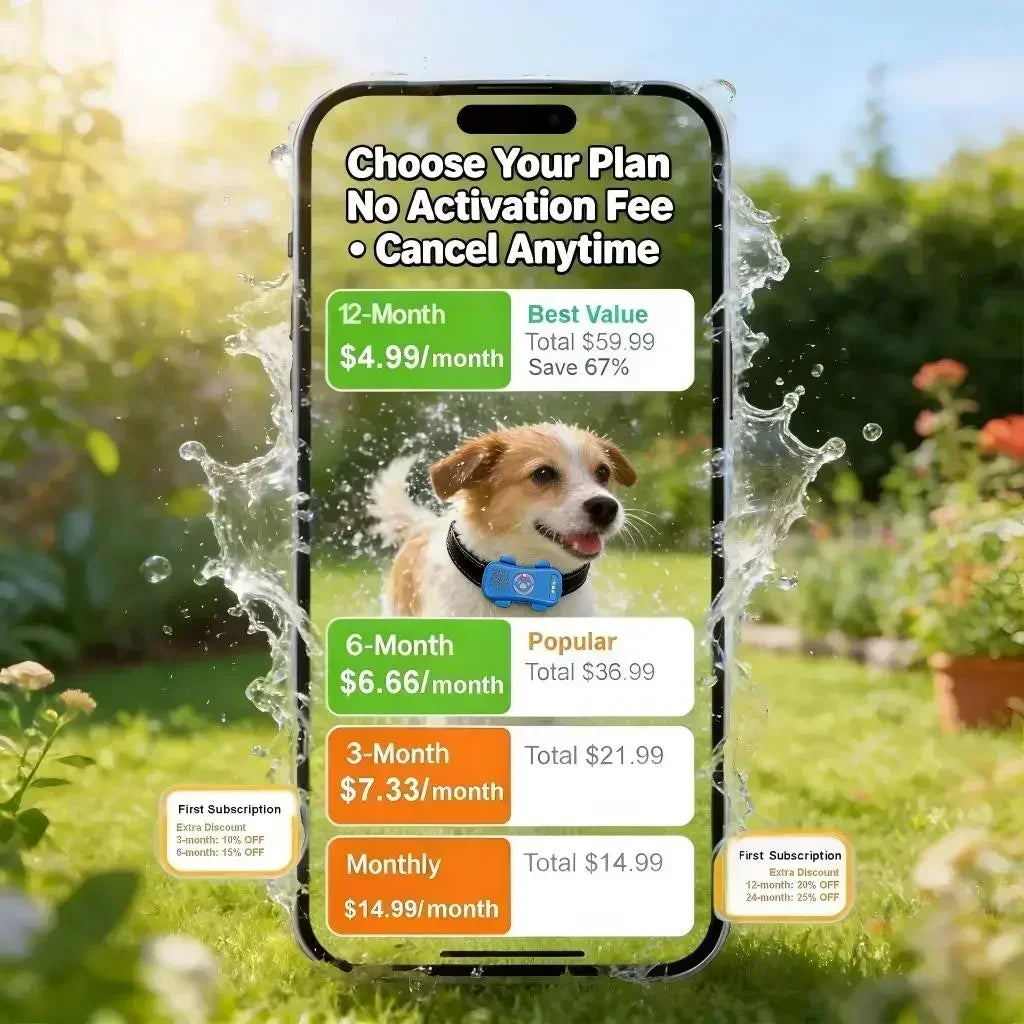 GPS Pet Tracker 4G app showing real-time location on map
