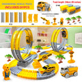 201-piece kids' magic climbing car track set — electric flash light race toy
