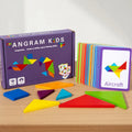 Wooden Montessori tangram puzzle game for kids aged 3+